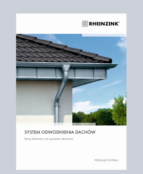 Katalog rynnowy i systemy odwadniania dachów z tytan-cynku RHEINZINK