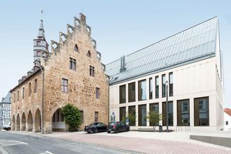 Historyczny ratusz w Korbach