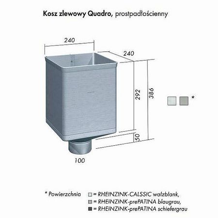 Kosz zlewowy Quadro tytan-cynk wymiary.jpg
