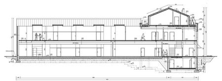 Przekrój budunku Voestalpine Signaling Przekrój budunku Voestalpine Signaling