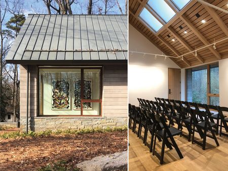 Rustykalne materiały i detale oryginalnych domków zostały przeniesione do McDonough House w nowoczesnej, wyrafinowanej formie