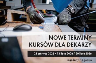 Kursy dla dekarzy i blacharzy - nowe terminy