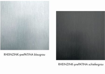 Naturalna patyna i próbki blachy tytancynk RHEINZINK Naturalna patyna i próbki blachy tytancynk RHEINZINK
