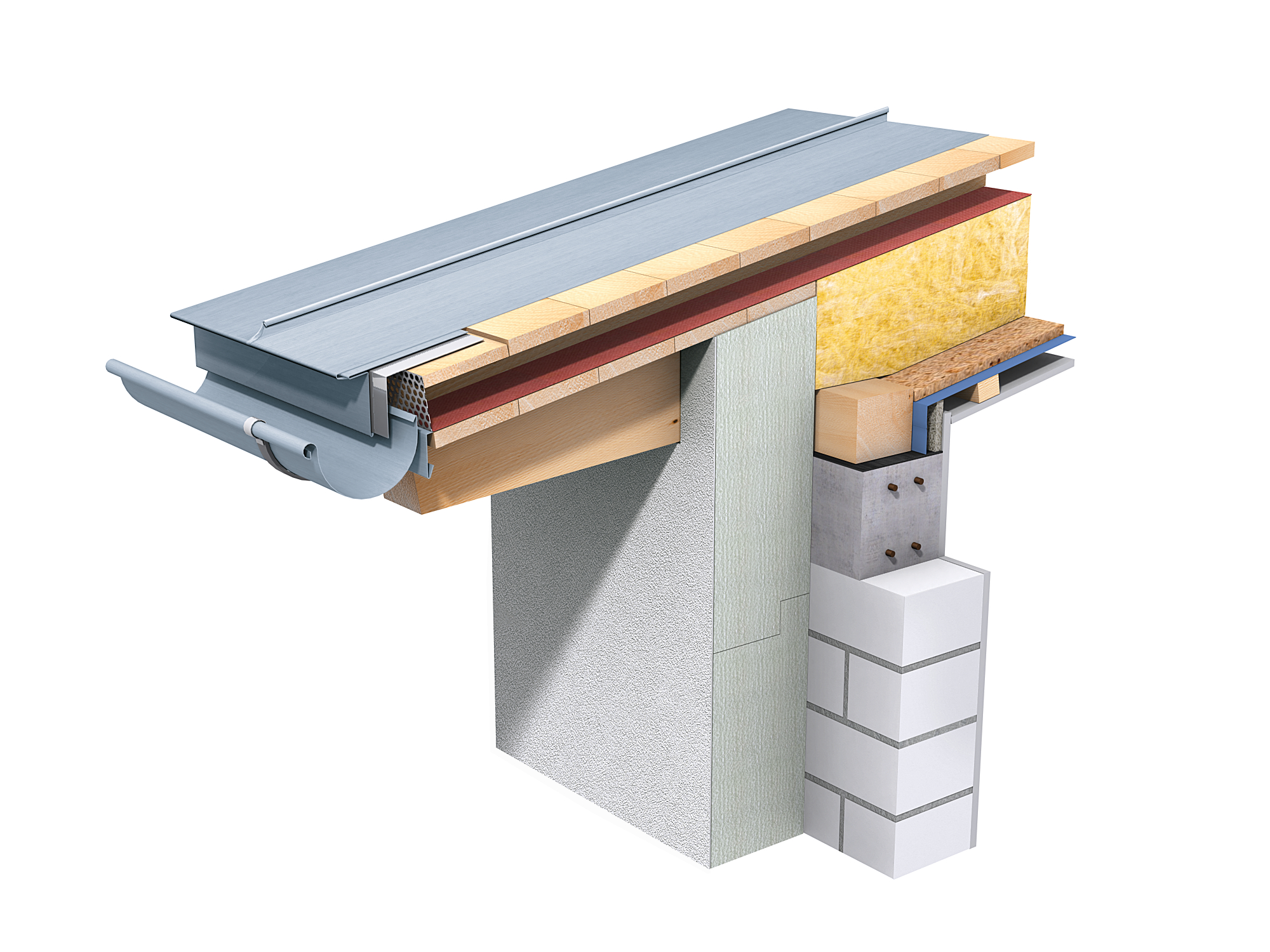 Podwójny rąbek stojący można stosować do dachów o nachyleniu od 5°