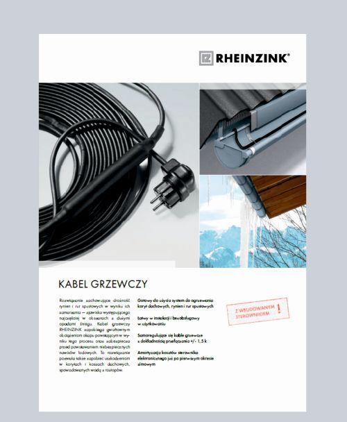 Katalog kabla grzewczego do rynien i koryt dachowych RHEINZINK